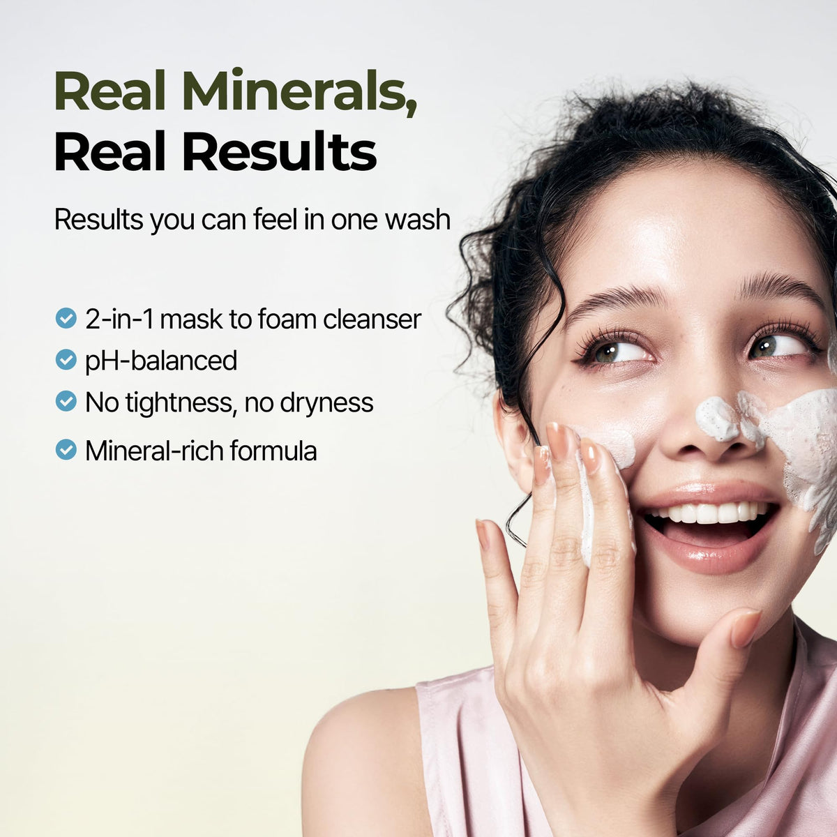 BRMUD rich foam in palm showing cushioning lather for comfortable cleanse