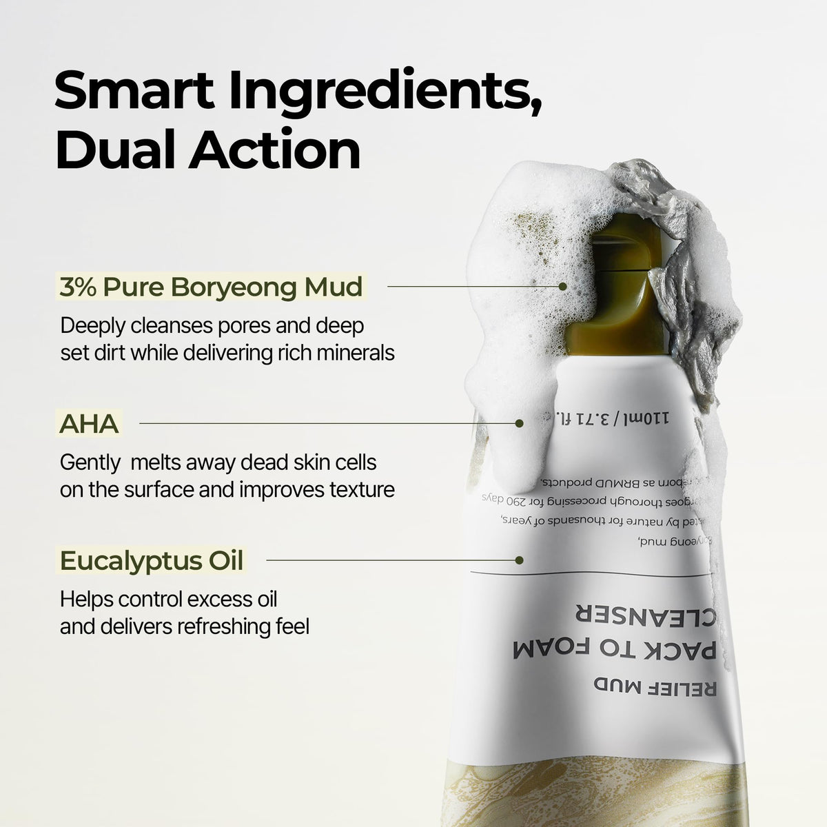 BRMUD Boryeong mud jar with minerals emphasizing sebum-absorbing action