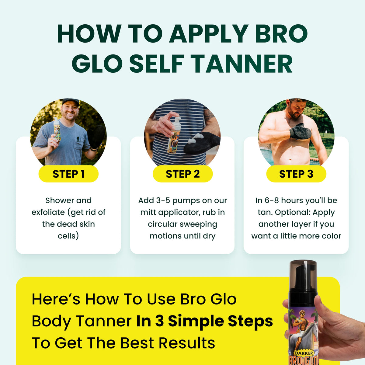 bro glo darker lifestyle beach-ready look showcasing natural bronze confidence