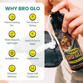 bro glo darker mousse texture close-up highlighting lightweight, fast-absorbing foam