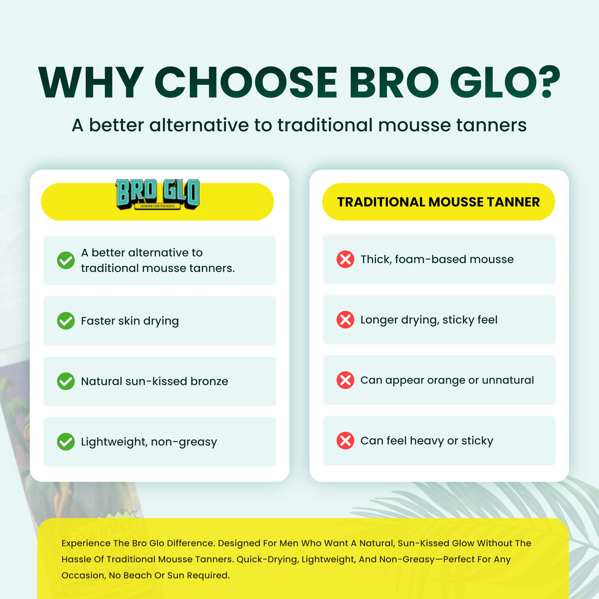 bro glo darker scale comparison bottle in hand to show size and travel convenience