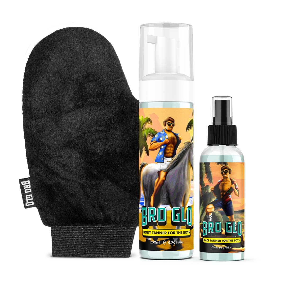 bro glo front packaging showing kit and benefits for quick application