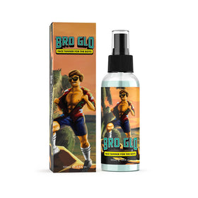 bro glo mitt and mousse application on forearm for even, streak-free coverage
