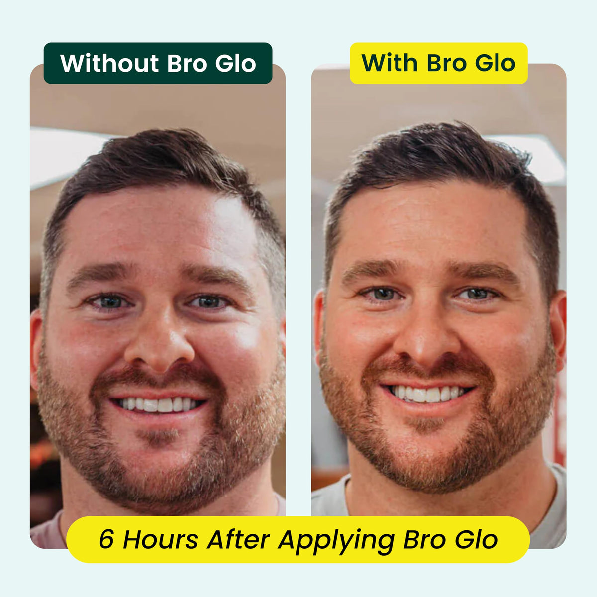 bro glo mousse texture closeup highlighting lightweight, quick-dry formula benefit