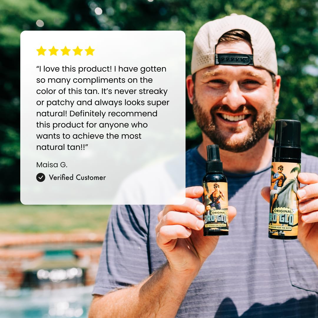 bro glo bottle and pouch staged for travel-friendly, on-the-go convenience