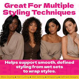 Bronner Bros in-use photo with roller set showing reliable hold during setting routines
