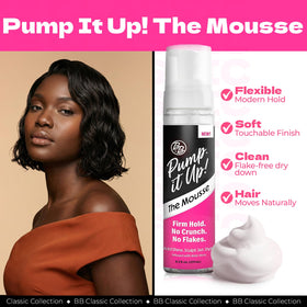 Bronner Bros before and after styling showing defined, polished hold
