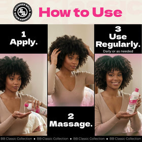 Bronner Bros bottle staged in bathroom to show everyday grooming convenience