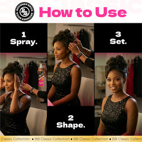 Bronner Bros 8oz bottle next to a ruler showing compact travel-friendly size
