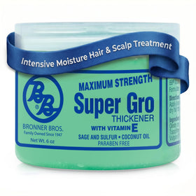 Bronner Bros front jar shot showing product packaging and instant moisturizing benefit