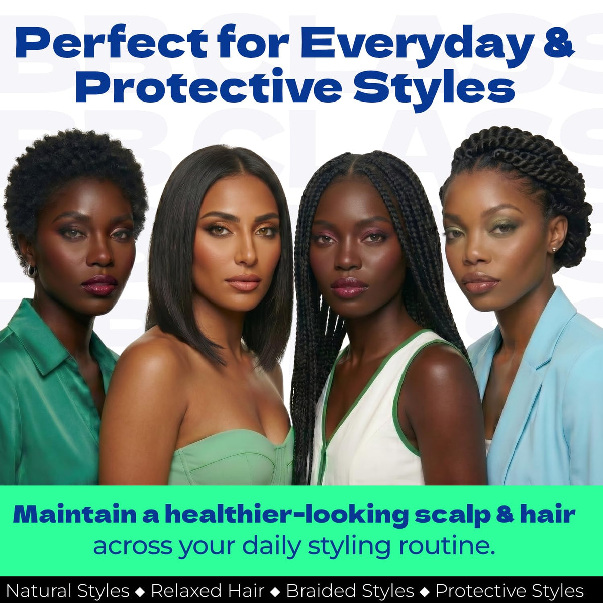 Bronner Bros before and after on hair ends showing reduced-looking split ends