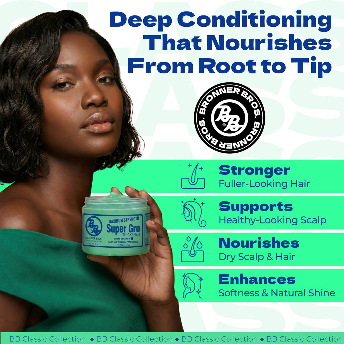 Bronner Bros open jar texture close-up highlighting thick moisturizing grease