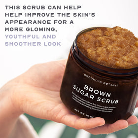 Brooklyn Botany scrub being scooped onto hand demonstrating easy application
