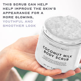 Brooklyn Botany scrub applied on hand demonstrating gentle exfoliation and hydration