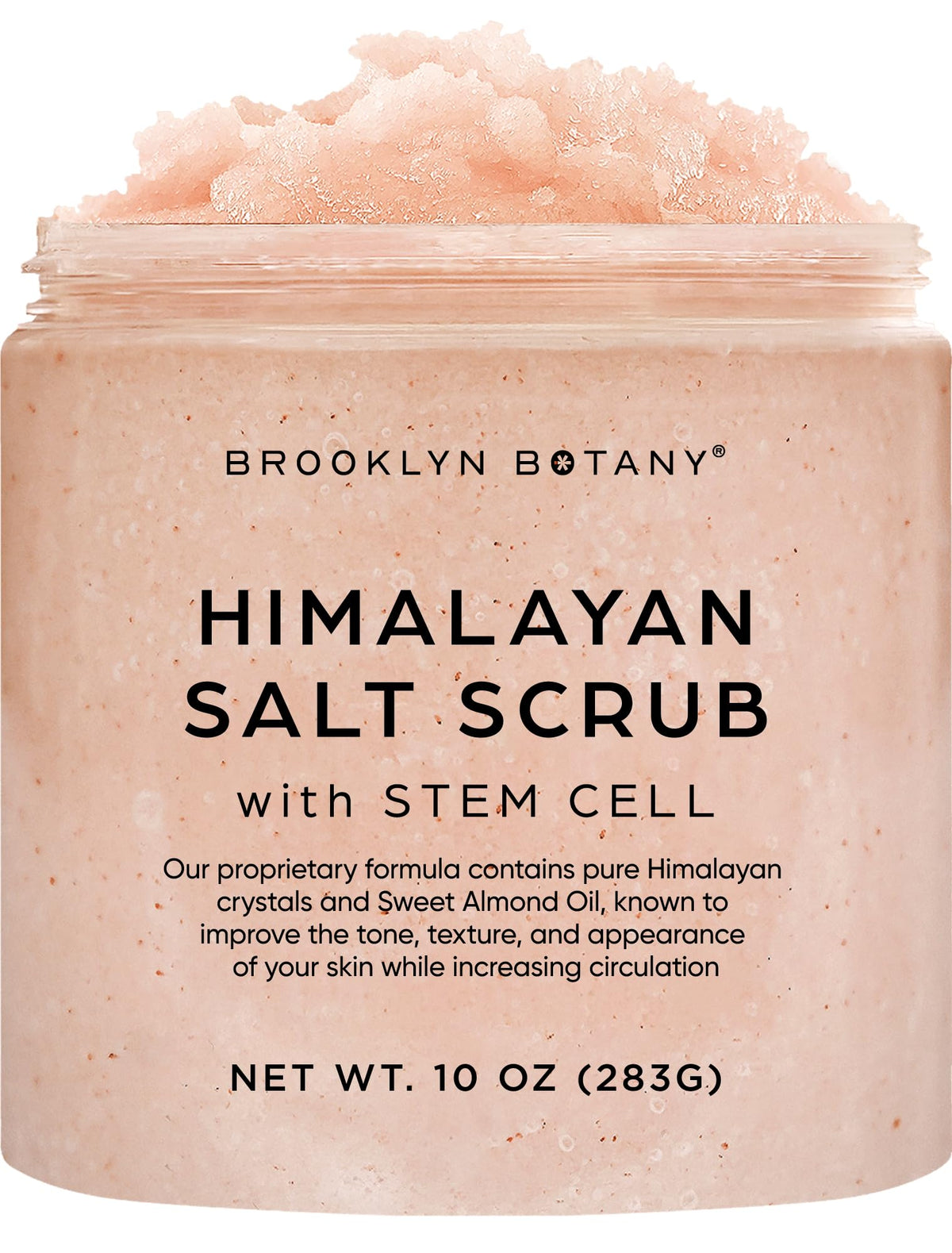 Brooklyn Botany front packaging showing 10 oz jar and benefits