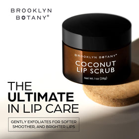 Brooklyn Botany ingredient flatlay with coconut and shea butter benefits