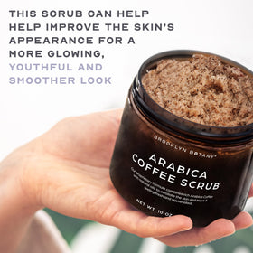 Brooklyn Botany scrub applied to hand demonstrating gentle exfoliation benefit