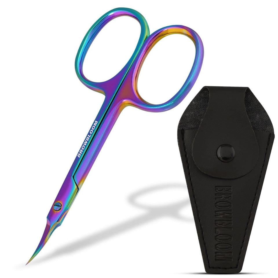 BROWBLOOM front view packaging showing compact grooming set and travel case benefit