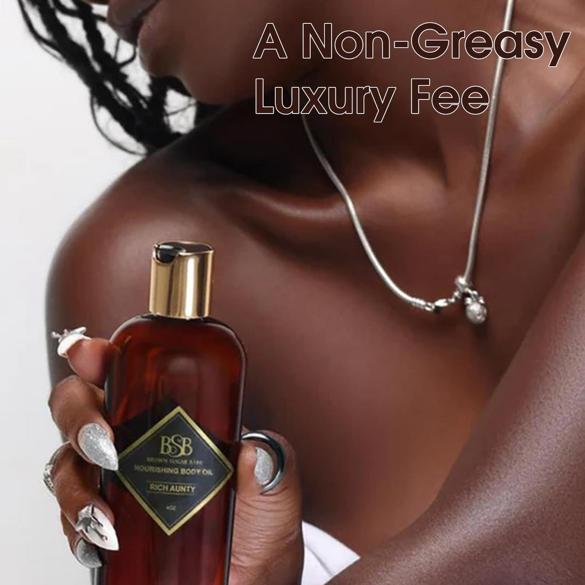 Brown Sugar Babe bottle with Turkish rose flowers emphasizing floral scent and luxury feel