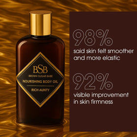 Brown Sugar Babe label and ingredient list close-up highlighting cold-pressed oils and paraben-free formulation