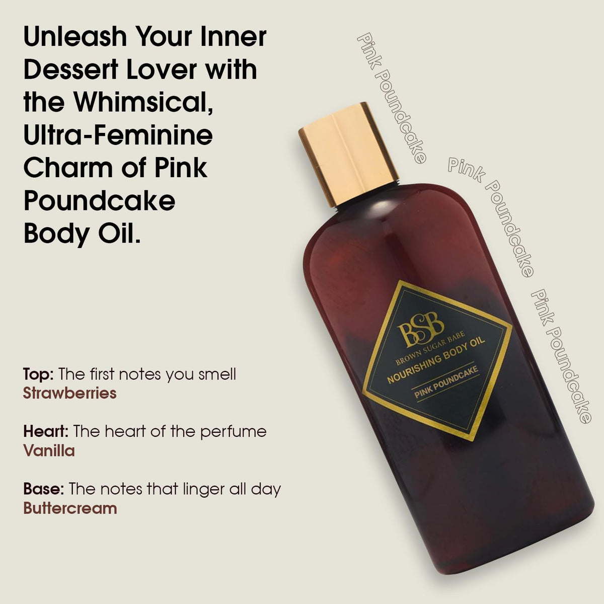 Brown Sugar Babe oil pouring to show silky texture and quick absorption benefit
