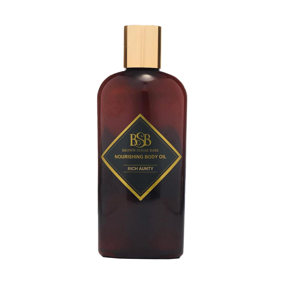 Brown Sugar Babe front packaging showing elegant bottle and branding for attractive display