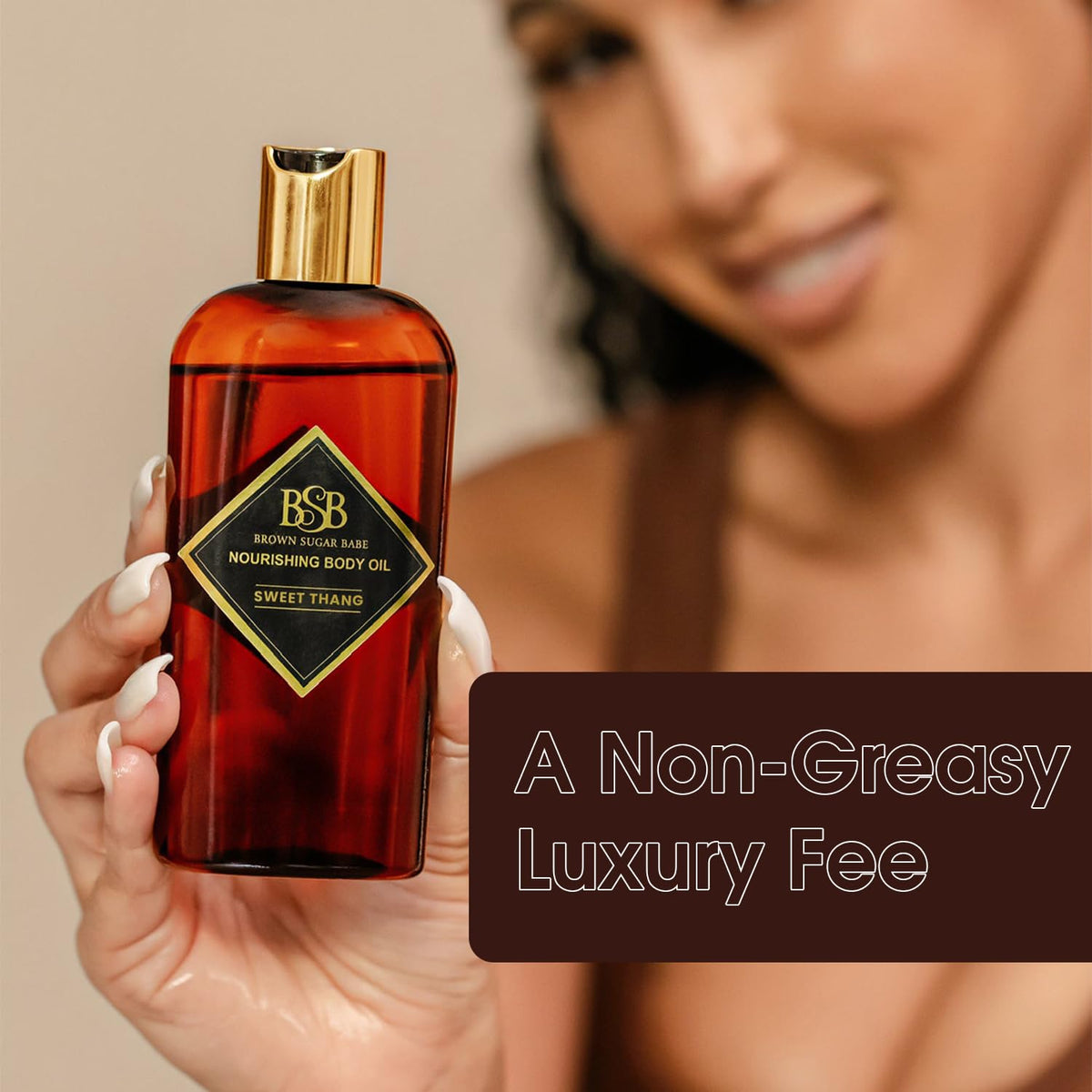 Brown Sugar Babe bottle beside a coin for scale conveying compact, travel-ready size