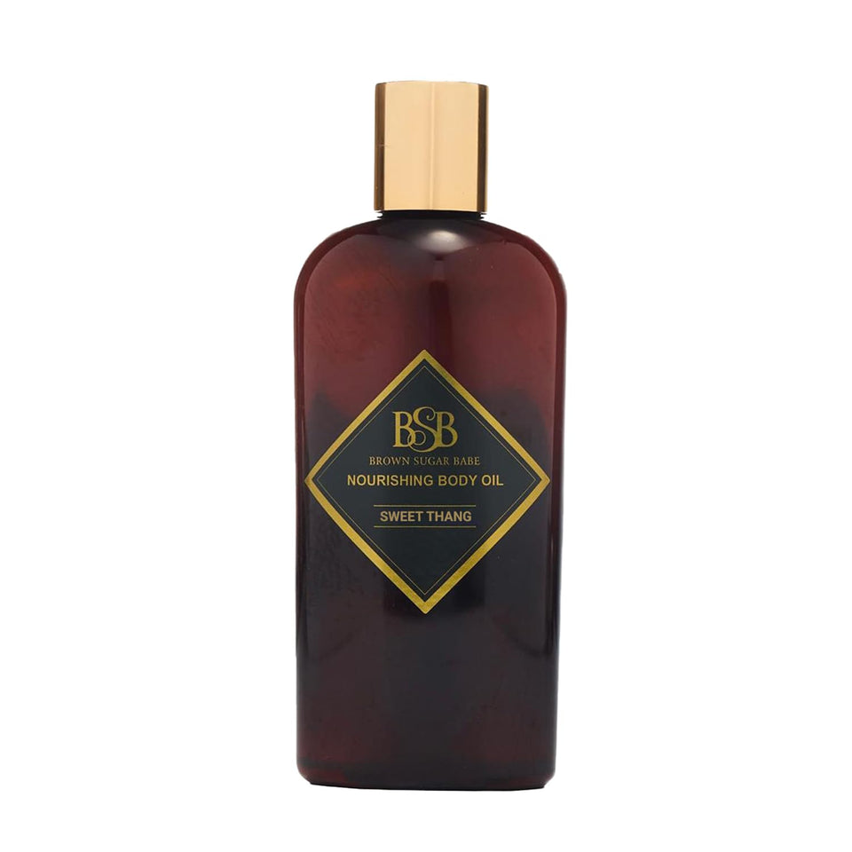 Brown Sugar Babe front bottle showing label and scent profile, inviting scent discovery