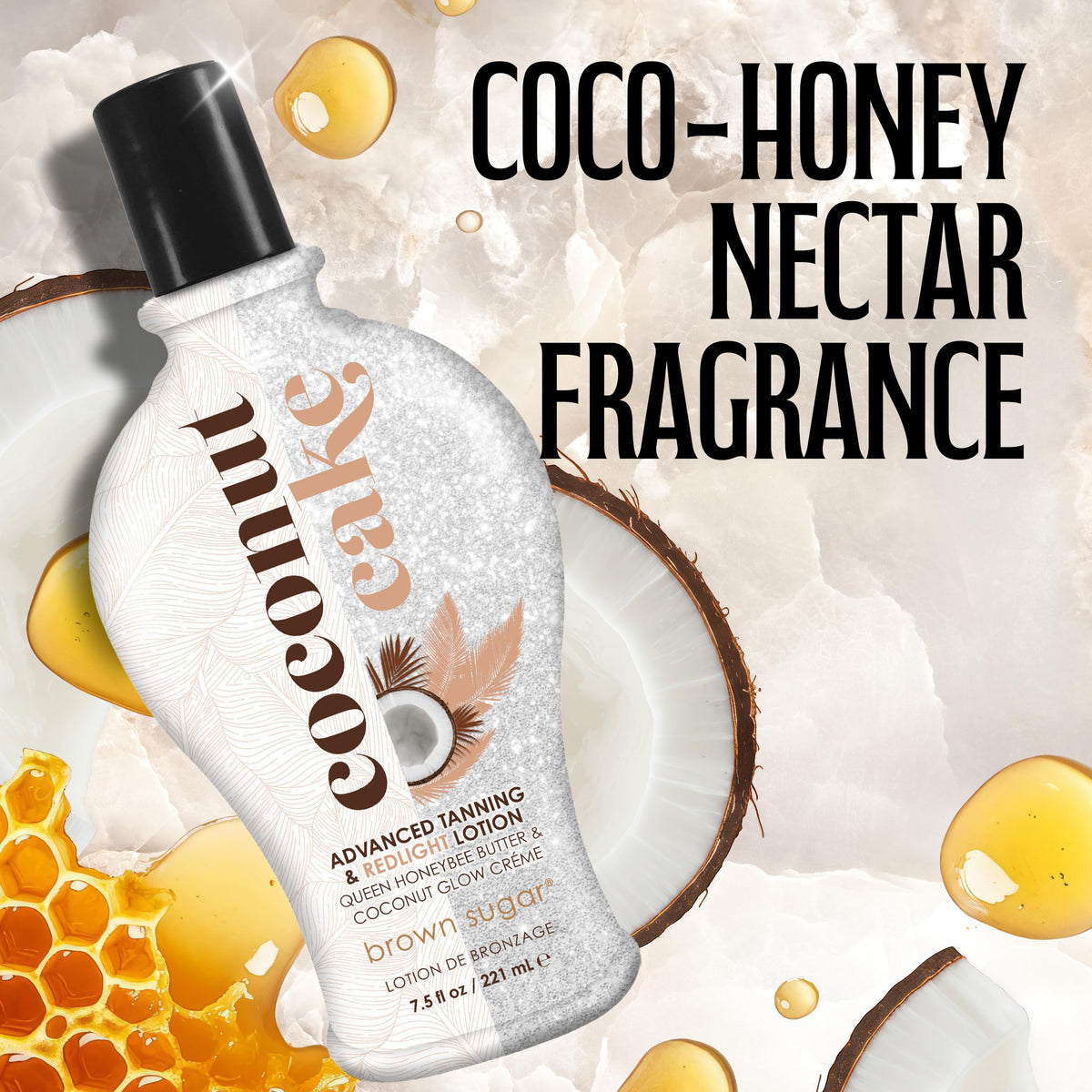 Brown Sugar in-hand application demonstrating even spread for smooth tanning prep benefit
