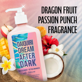 Brown Sugar applying lotion to tattooed arm to enhance vibrancy and clarity