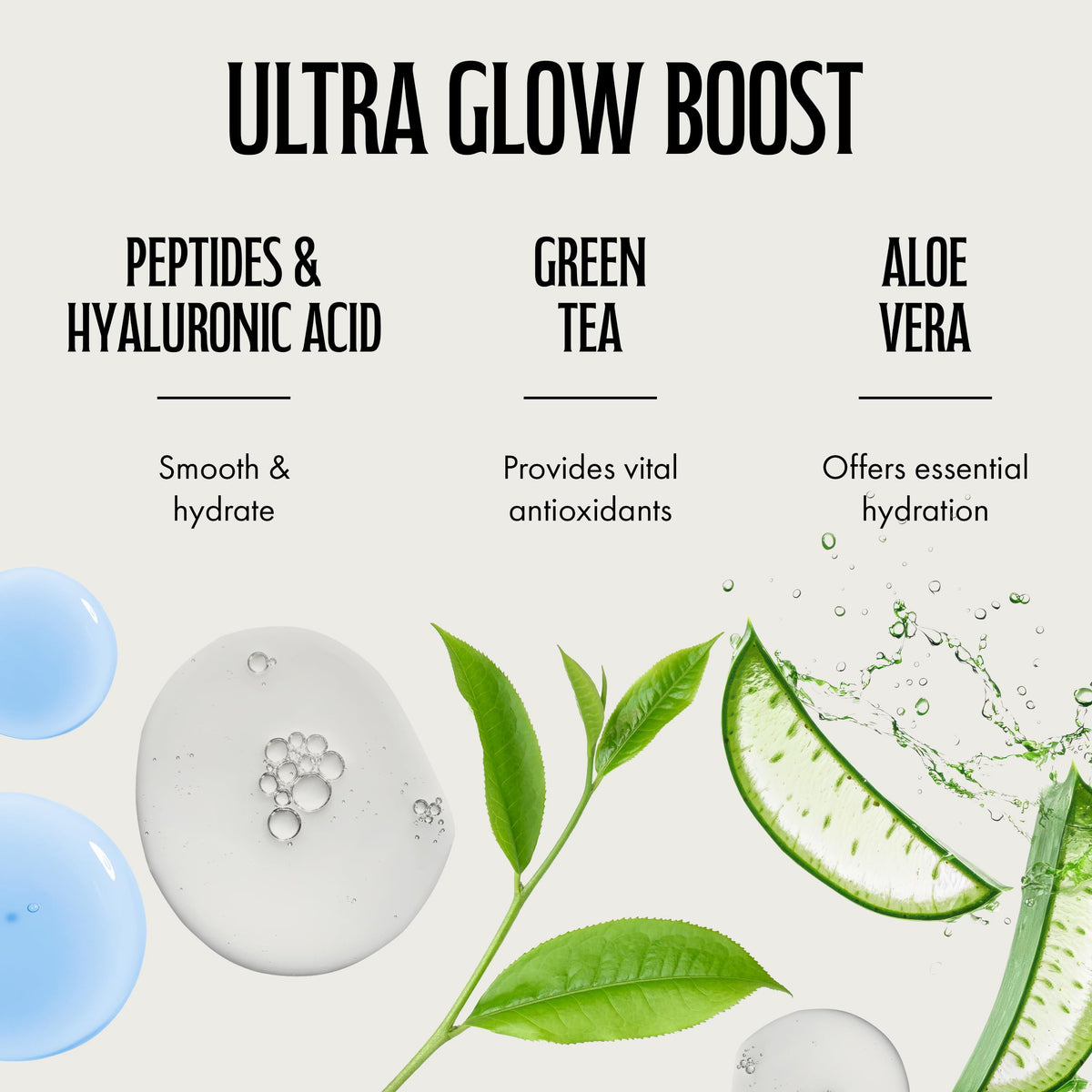 Brown Sugar ingredient label highlighting peptides and hyaluronic benefit