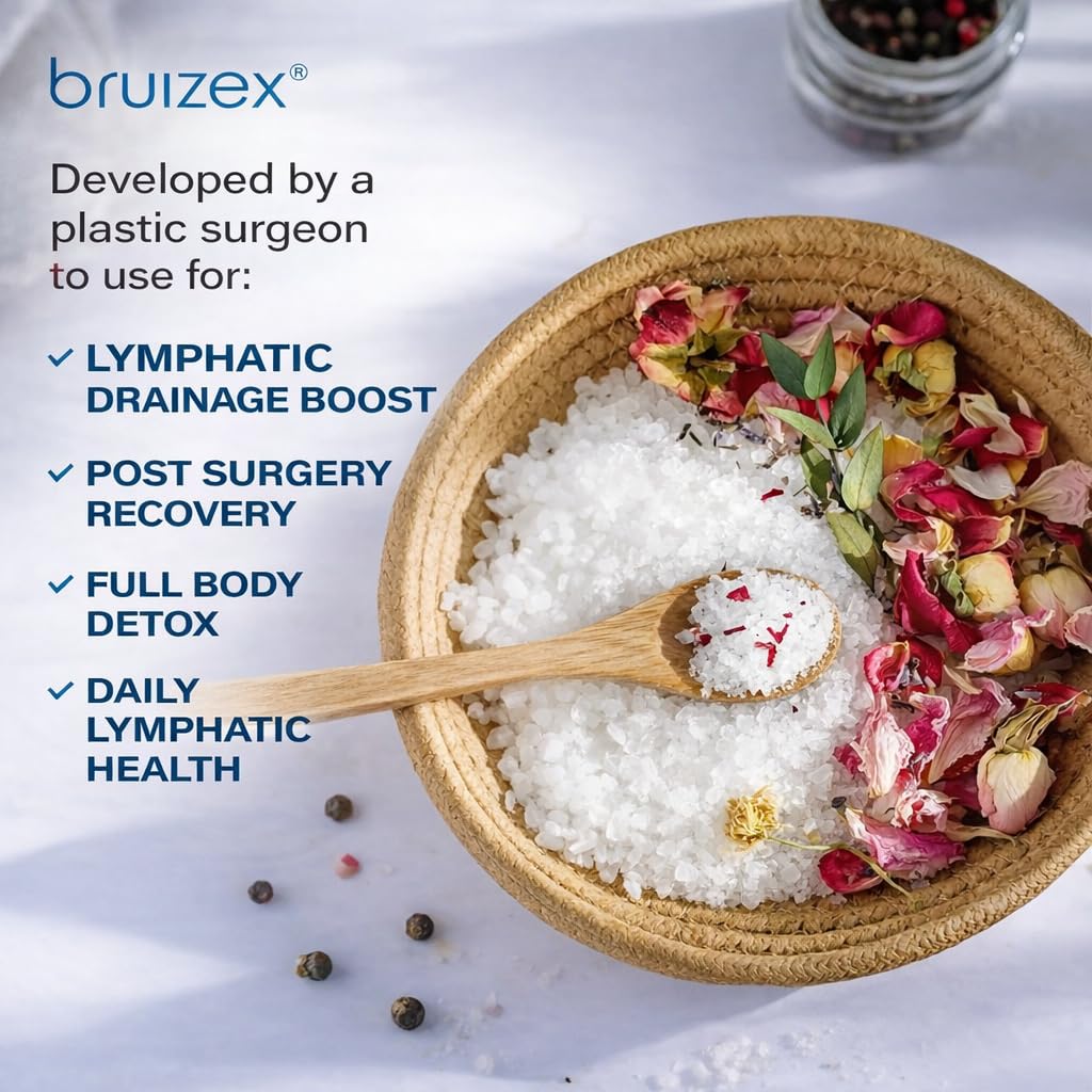 Bruizex close-up of coarse bath salt texture highlighting premium magnesium crystals