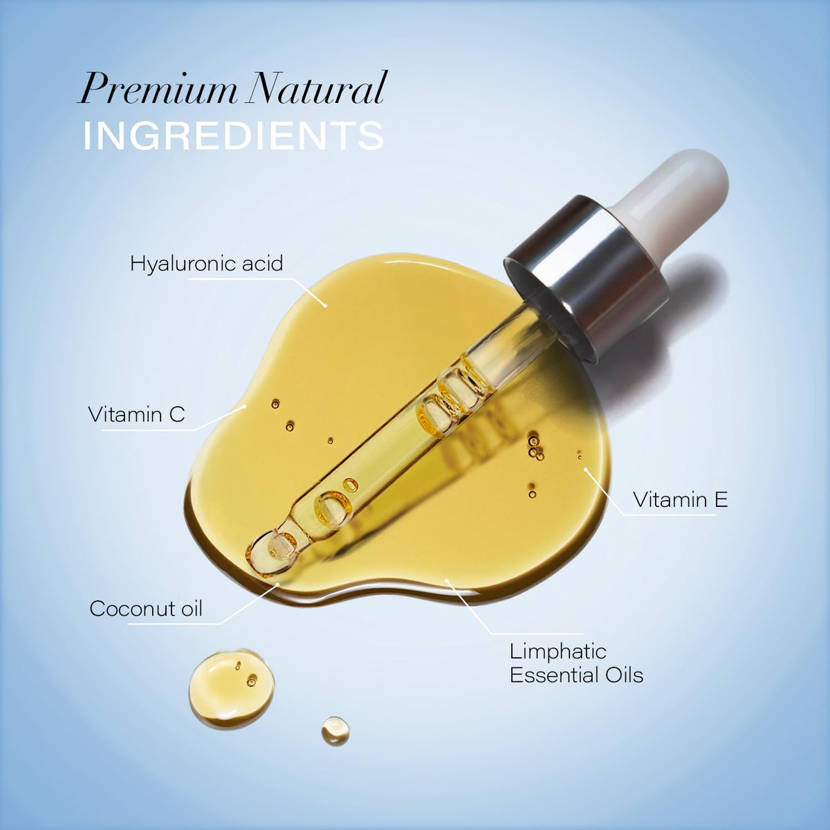 Bruizex dropper dispensing oil showing smooth lightweight texture