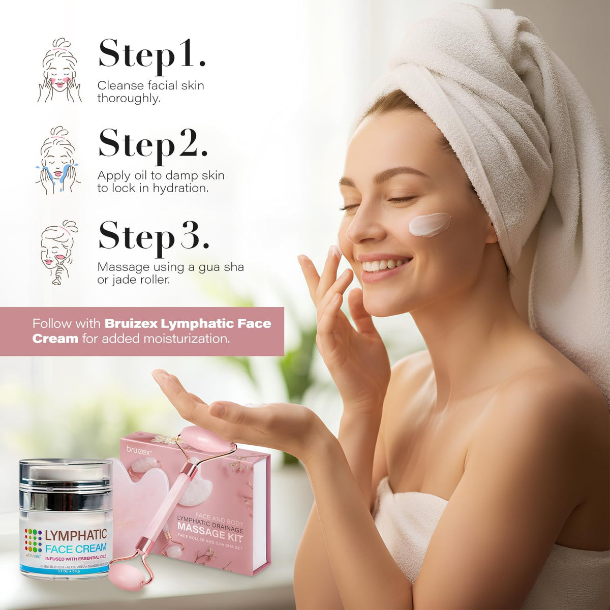 Bruizex ingredients flatlay with coconut and jojoba highlighting botanicals