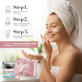 Bruizex ingredients flatlay with coconut and jojoba highlighting botanicals