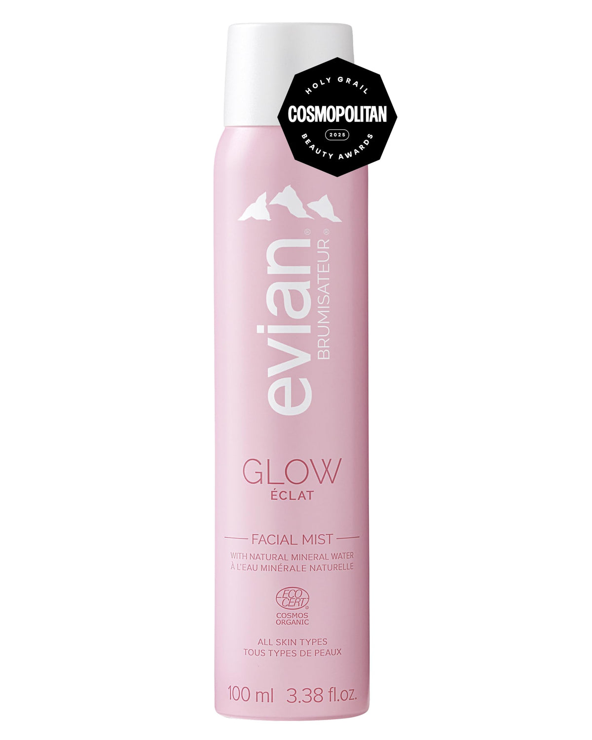 BRUMISATEUR Evian Glow front packaging showing clean organic design and freshness