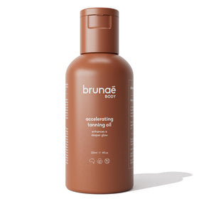 Brunae Body front bottle showing sleek packaging and fast-absorbing benefit