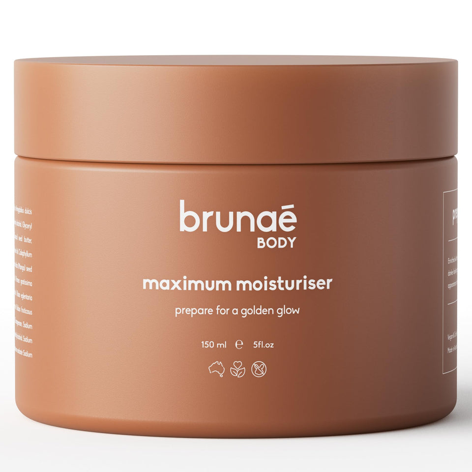 Brunae Body front packaging showing bottle and label benefits