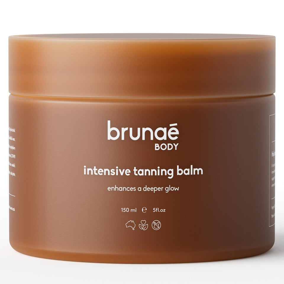 brunae body front packaging shot showing jar and logo for shelf-ready appeal