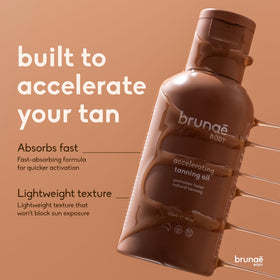 Brunae Body oil texture close-up highlighting lightweight, non-greasy feel