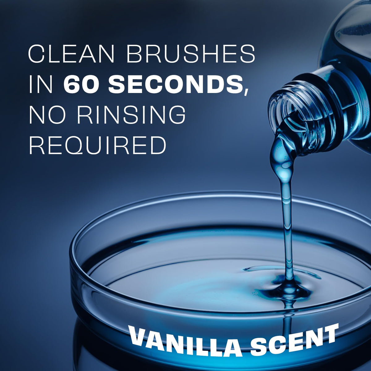 Brush Clean Pro before and after brush comparison showing pigment removal