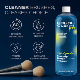 Brush Clean Pro cleaning a brush dipped into solution for fast removal