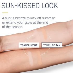 Brush On Block being applied to face for quick sun protection