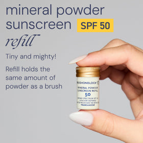 Brush On Block translucent powder texture close-up highlighting smooth finish