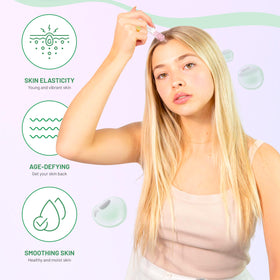 BRÜUN serum texture close-up highlighting lightweight absorption and smooth finish