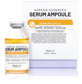 BRÜUN front packaging showing ampoule and label, conveys professional use