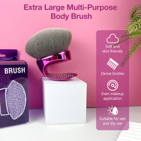 Brvlsoc close-up of oval brush head showing dense charcoal-infused bristles for even blending
