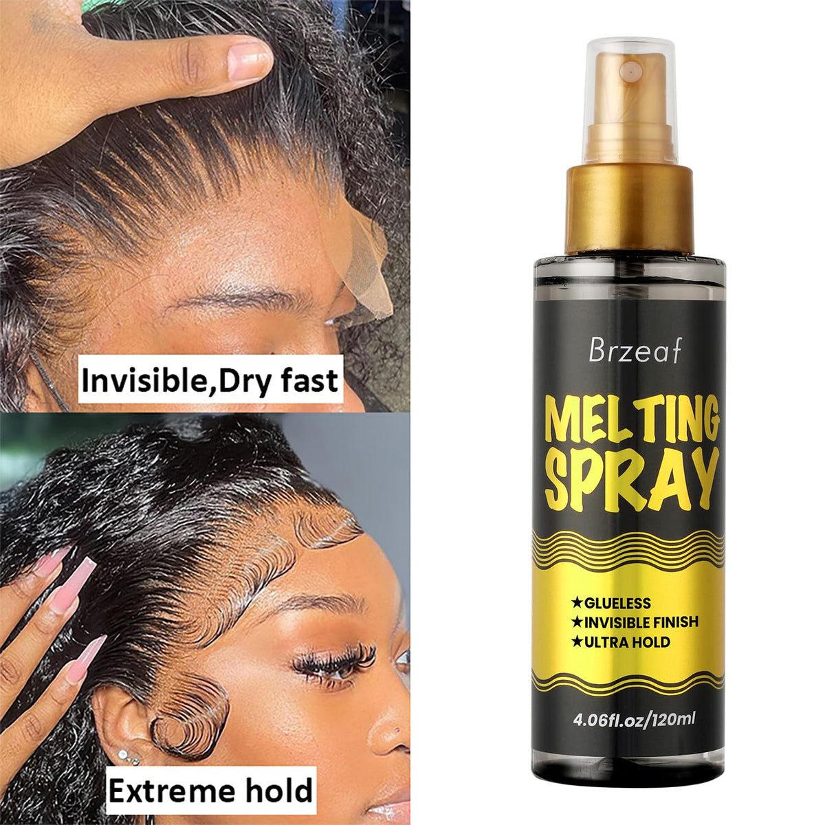 Brzeaf lace edge before and after application showing invisible seamless blend