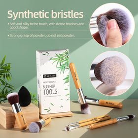 BS-MALL applying foundation with brush for even coverage and quick blending