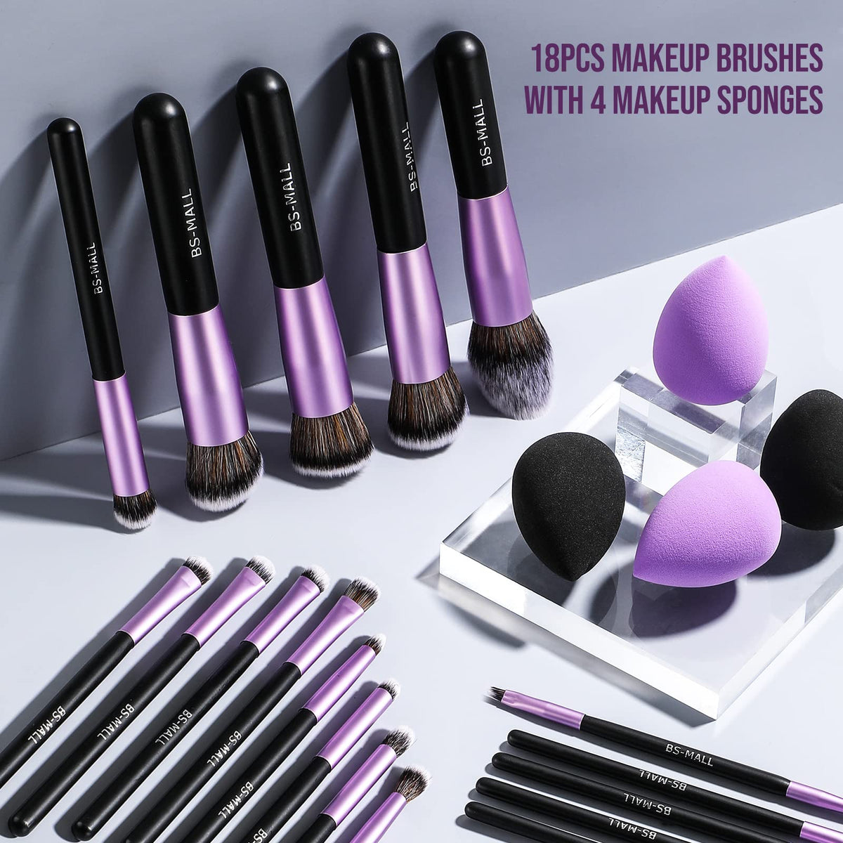 BS-MALL close-up of synthetic bristles showing soft texture for smooth application